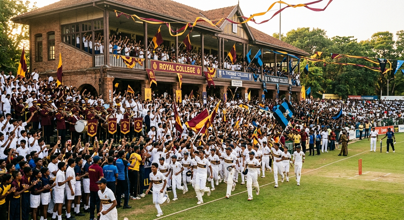 A packed Sri Lankan school cricket big match
